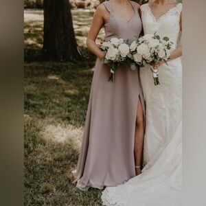 Elegant Mauve Sleeveless Gown